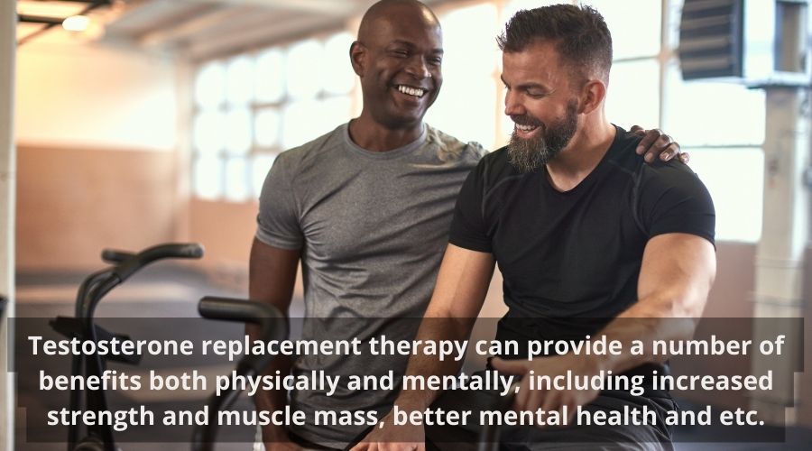 Testosterone replacement therapy for muscle strength